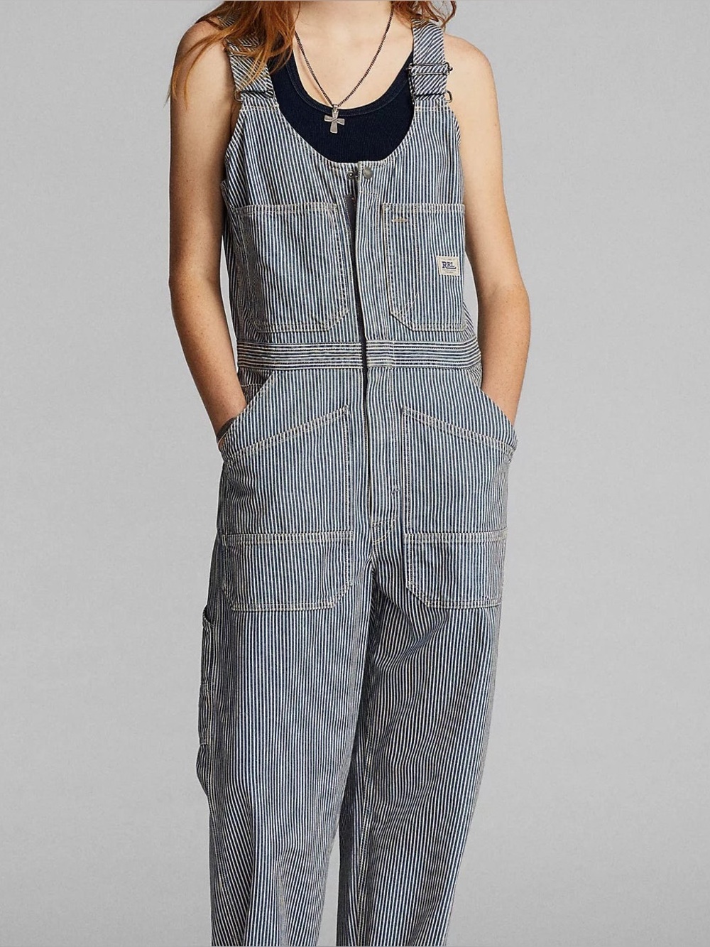 RRL Indigo Hickory-Stripe Twill Overall